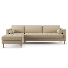 Load image into Gallery viewer, Palo Sofa T | L-Shaped Right Sectional with Chaise (8.25 feet length) | Tufted
