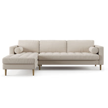 Load image into Gallery viewer, Palo Sofa T | L-Shaped Right Sectional with Chaise (8.25 feet length) | Tufted
