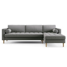 Load image into Gallery viewer, Palo Sofa T | L-Shaped Right Sectional with Chaise (8.25 feet length) | Tufted
