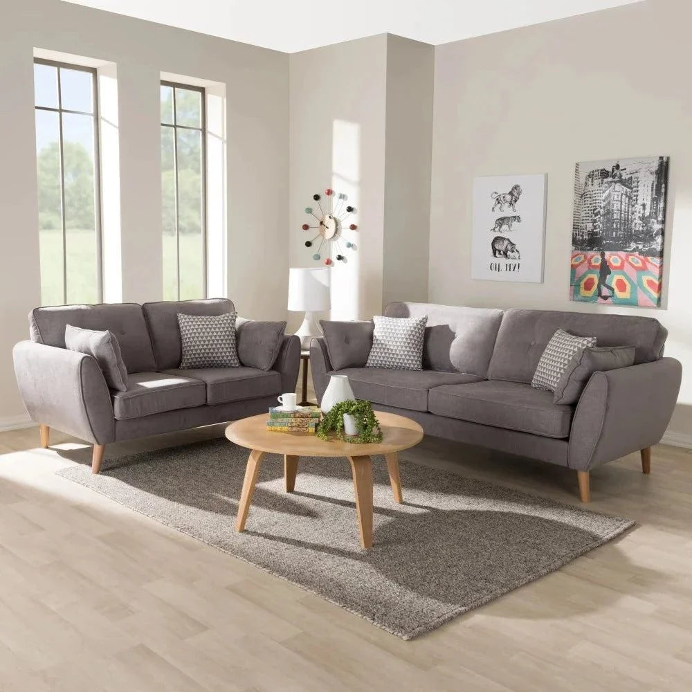 Baxton Straight Line Sofa Set