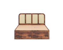 Load image into Gallery viewer, Amara Bed in Sheesham wood with cane (8 options) - Queen Size
