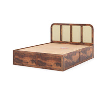 Load image into Gallery viewer, Amara Bed in Sheesham wood with cane (8 options) - Queen Size
