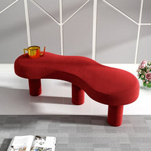Load image into Gallery viewer, Dana Upholstered Bench - Unique Organic Shape for Modern, Naturalistic Interiors
