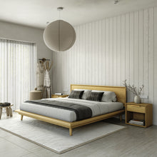 Load image into Gallery viewer, Bon Bed - Solid Teak/Walnut/Oak Wood (King)
