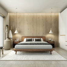Load image into Gallery viewer, Bon Bed - Solid Teak/Walnut/Oak Wood (King)
