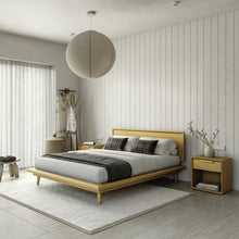 Load image into Gallery viewer, Bon Bed - Solid Teak/Walnut/Oak Wood (Queen)
