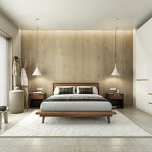 Load image into Gallery viewer, Bon Bed - Solid Teak/Walnut/Oak Wood (Queen)
