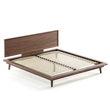 Load image into Gallery viewer, Bon Bed - Solid Teak/Walnut/Oak Wood (King)
