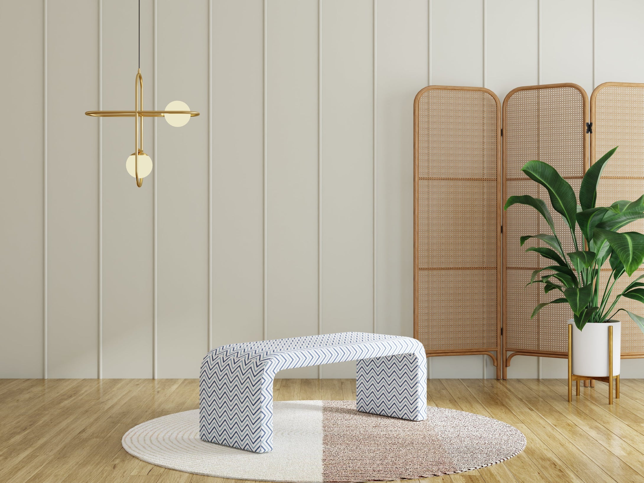 Hayden Home Premium Curved Comfort Bench