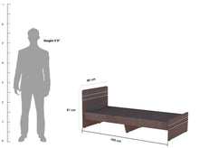 Load image into Gallery viewer, Golden Mayer Freesia Single Bed In Dark Acacia Colour
