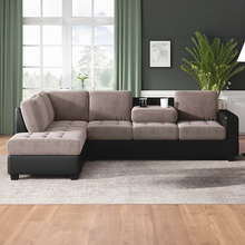 Load image into Gallery viewer, Corner Sofa With Storage Ottoman and Cup Holder Sloggy From Golden Mayer - Direct from Factory (Customizable)
