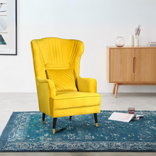 Load image into Gallery viewer, Lush Lavender Back Wing Chair Premium Suede
