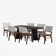 Load image into Gallery viewer, Alejandro-Manor Textured Walnut Dining Table Set - 6 &amp; 8 Seater/ All sizes
