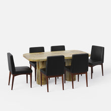 Load image into Gallery viewer, Alba-Lidia Dining Table Set - Modern &amp; Space-Saving Design
