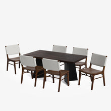 Load image into Gallery viewer, Alejandro-Manor Textured Walnut Dining Table Set - 6 &amp; 8 Seater/ All sizes
