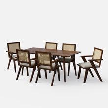 Load image into Gallery viewer, Helena-Flora Walnut Dining Table Set - 4 &amp; 6 Seater - All Sizes
