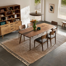 Load image into Gallery viewer, Kosha Dining Table (7 feet) - Solid Teak/Walnut/Oak Wood

