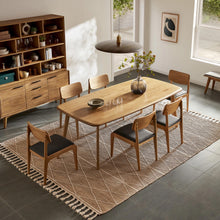 Load image into Gallery viewer, Kosha Dining Table (6 feet) - Solid Teak/Walnut/Oak Wood
