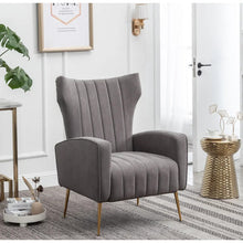 Load image into Gallery viewer, Velvet Majesty Throne Wing Chair
