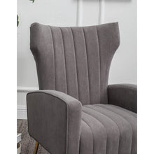 Load image into Gallery viewer, Velvet Majesty Throne Wing Chair
