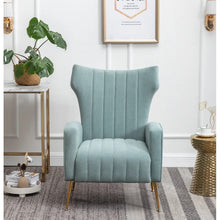 Load image into Gallery viewer, Velvet Majesty Throne Wing Chair

