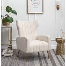 Load image into Gallery viewer, Velvet Majesty Throne Wing Chair
