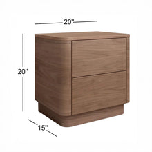 Load image into Gallery viewer, Aari Bedside Table | Solid Walnut/Teak/Oak Wood | 1.5 Feet Length
