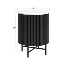 Load image into Gallery viewer, Athena Marble End Table With Metal Legs
