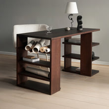 Load image into Gallery viewer, Orka Desk (4.5 feet) - Solid Teak/Walnut/Oak Wood
