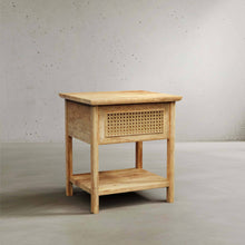 Load image into Gallery viewer, Chantel Rattan Mango Natural Bedside Table
