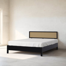 Load image into Gallery viewer, California Black Rattan Bed - Mango Wood
