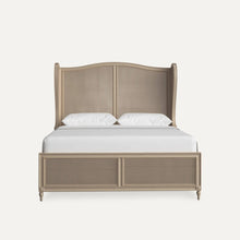Load image into Gallery viewer, Chantel Distressed White Rattan Cane Bed
