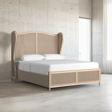 Load image into Gallery viewer, Chantel Distressed White Rattan Cane Bed
