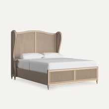 Load image into Gallery viewer, Chantel Distressed White Rattan Cane Bed
