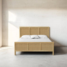 Load image into Gallery viewer, Adelaide Solid Wood Rattan Bed
