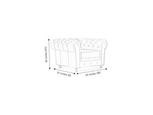 Load image into Gallery viewer, Chesterfield 1 Seater Artificial Leather Sofa
