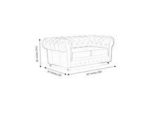 Load image into Gallery viewer, Chesterfield 2 Seater Artificial Leather Sofa
