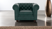 Load image into Gallery viewer, Chesterfield 1 Seater Artificial Leather Sofa
