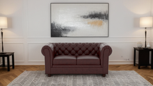 Load image into Gallery viewer, Chesterfield 2 Seater Artificial Leather Sofa
