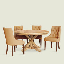 Load image into Gallery viewer, Gable Luxury Round Dining Table 4 and 6 seater Set
