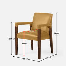 Load image into Gallery viewer, Luna Upholstered Chair - Set of Two - Mustard
