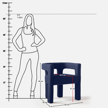 Load image into Gallery viewer, Candela Upholstered Chair - Set of Two - Oxford Blue

