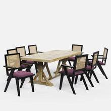 Load image into Gallery viewer, Gable-Flora Dining Table Set- 6 &amp; 8 Seater/ All sizes
