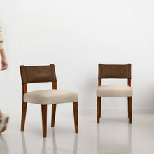 Load image into Gallery viewer, Angel Upholstered Chair - Set of Two - Dual Tone - Tan

