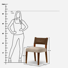 Load image into Gallery viewer, Angel Upholstered Chair - Set of Two - Dual Tone - Tan
