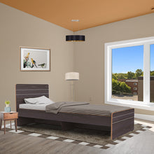 Load image into Gallery viewer, Golden Mayer Freesia Single Bed In Dark Acacia Colour
