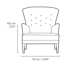 Load image into Gallery viewer, Keflavik Mid-century Peacock Blue Linen Arm Chair

