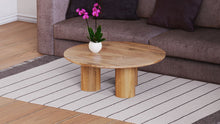 Load image into Gallery viewer, Gaia Round Coffee Table - Mango Natural (15In Height)
