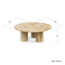 Load image into Gallery viewer, Gaia Round Coffee Table - Mango Natural (15In Height)

