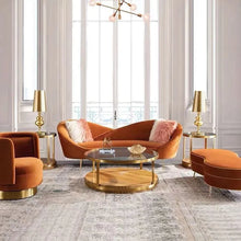 Load image into Gallery viewer, Hana Luxury Modern Velvet Upholstered Curved Sofa
